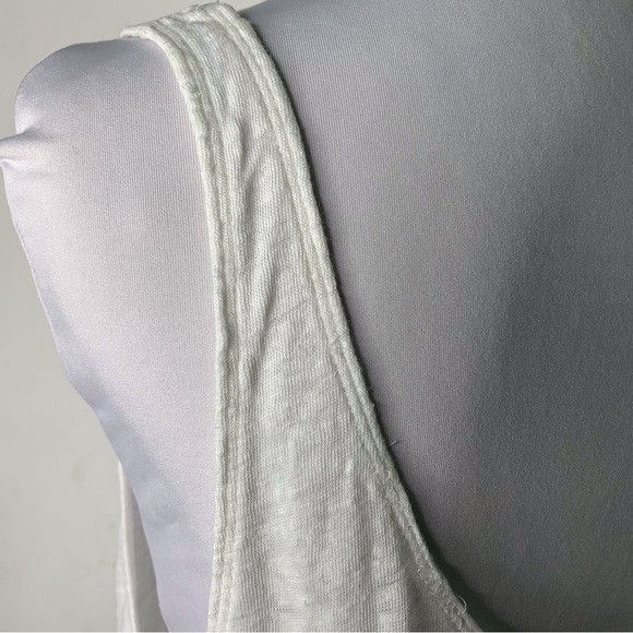 Calypso St. Barth Women's 100% Linen White Scoop Tank Top Size Large - Picture 8 of 15